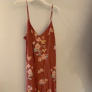 flowy, floral midi dress